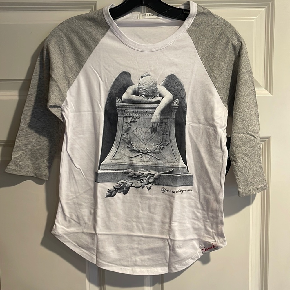 NWT Diamond Supply Co. 3/4 Sleeve T Shirt size XS